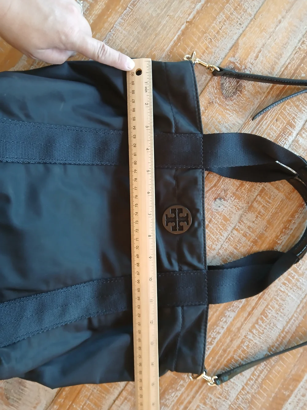 Tory Burch Black Nylon Tote Bag